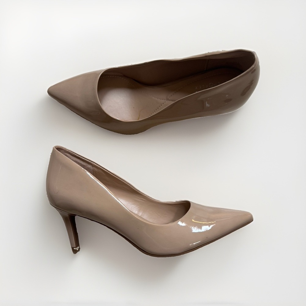 Alfani Step Flex Women's Solid Beige Pump Pointed Toe High Heel Shoes 6.5